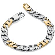 Bracelet plaqué Or en acier inoxydable