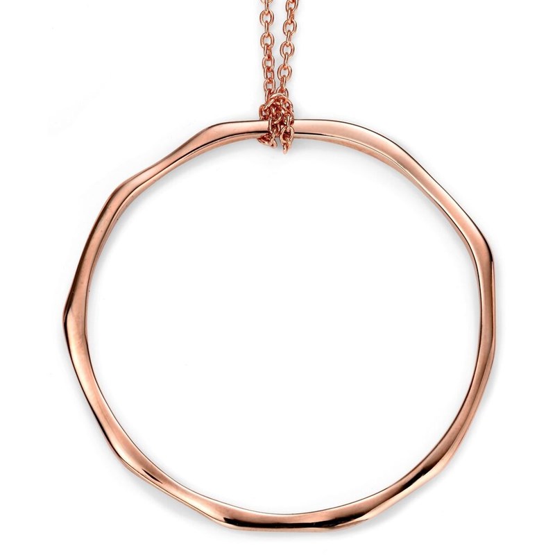 Collier cercle plaqué Or rose en argent 925/1000