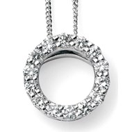 Collier diamant en Or blanc 375/1000
