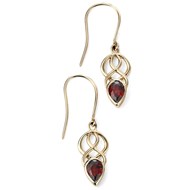 Boucle d'oreille grenat en Or 375/1000