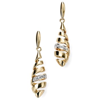 Boucle d'oreille diamant en Or 375/1000