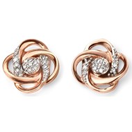 Boucle d'oreille diamant en Or rose 375/1000