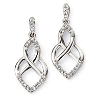 Boucle d'oreille diamant en Or blanc 375/1000