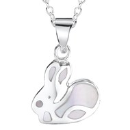 Collier Lapin nacre en argent 925/1000