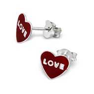 Boucle d'oreille Love en argent 925/1000