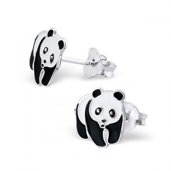 Boucle d'oreille Panda en argent 925/1000