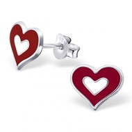 Boucle d'oreille coeur en argent 925/1000