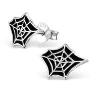 Boucle d'oreille toile d'araignée en argent 925/1000