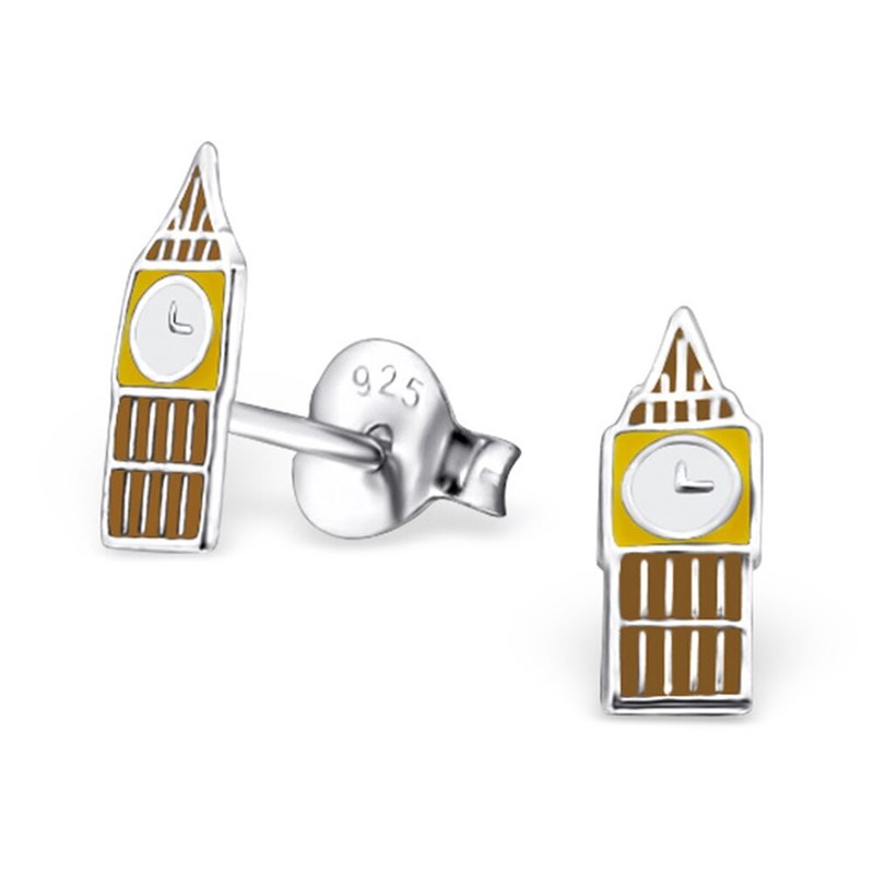 Boucle d'oreille Big Ben en argent 925/1000