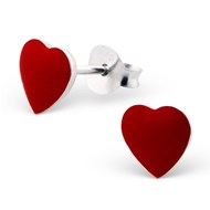 Boucle d'oreille coeur en argent 925/1000