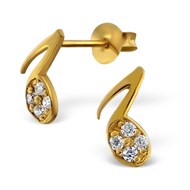 Boucle d'oreille doré en argent 925/1000