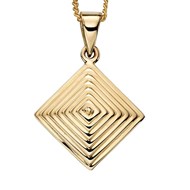 Collier porte bonheur pyramide en or 375/1000