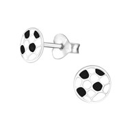 Boucle d'oreille fan de football en argent 925/1000