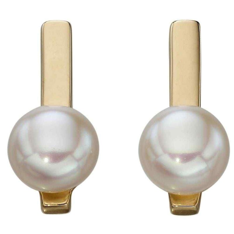 Boucle d'oreille perle en Or 375/1000