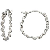 Boucle d'oreille diamant en Or blanc 375/1000