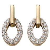 Boucle d'oreille diamant en Or 375/1000