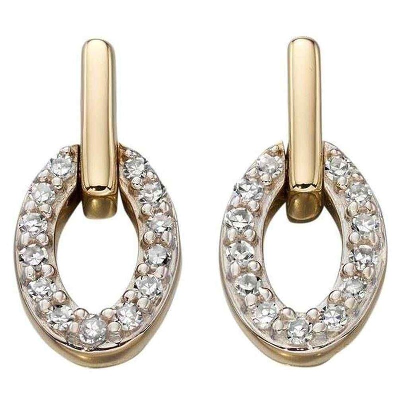 Boucle d'oreille diamant en Or 375/1000