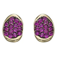 Boucle d'oreille rubis en Or 375/1000