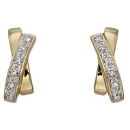 Boucle d'oreille diamant en Or 375/1000