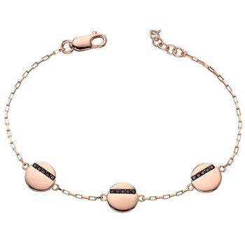 Bracelet plaqué or zirconium en argent 925/1000