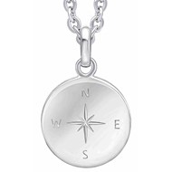 Collier boussole en argent 925