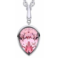 Collier cristal rose en argent 925