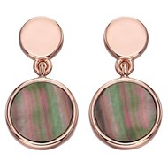 Superbe Boucle d'oreille plaqué Or rose en argent 925/1000