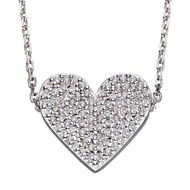 Collier coeur en argent 925/1000