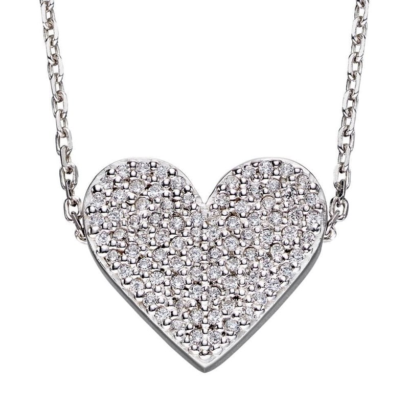 Collier coeur en argent 925/1000