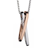 Collier plaqué Or rose en argent 925/1000