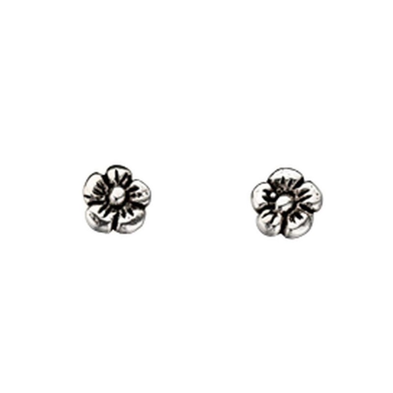 Boucle d'oreille petite fleure en argent 925/1000