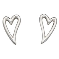 Boucle d'oreille coeur en argent 925/1000