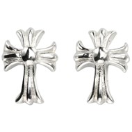Boucle d'oreille croix en argent 925/1000