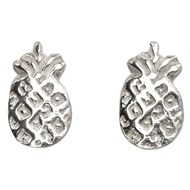 Boucle d'oreille ananas en argent 925/1000