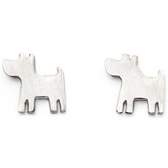 Boucle d'oreille chien en argent 925/1000