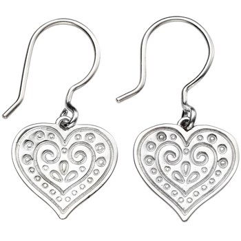 Zilveren hart oorbel 925/1000
