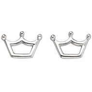 Boucle d'oreille couronne de princesse en argent 925/1000