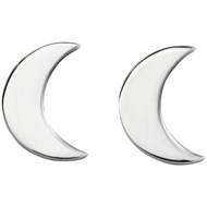 Boucle d'oreille croissant de lune en argent 925/1000