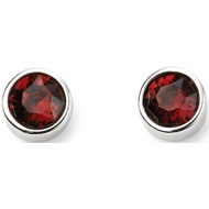 Boucle d'oreille pierre de janvier en argent 925/1000