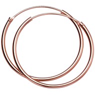 Boucle d'oreille anneau plaqué Or rose en argent  925/1000