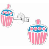 Boucle d'oreille cake en argent 925/1000