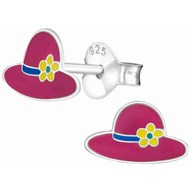 Boucle d'oreille chapeau élégance en argent 925/1000