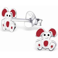 Boucle d'oreille lapin en argent 925/1000
