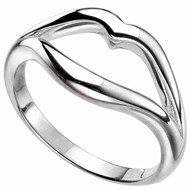 Bague lèvre en argent 925/1000