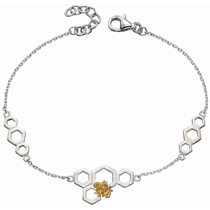 Bracelet abeille plaqué Or en argent 925/1000