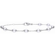 Bracelet perle naturel en argent 925/1000