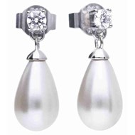 Boucle d'oreille perle en argent 925/1000