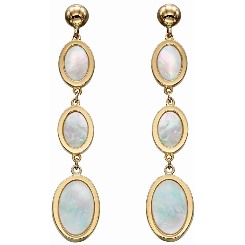 Boucle d'oreille nacre en Or 375/1000