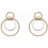 Boucle d'oreille Or blanc et Or jaune 375/1000