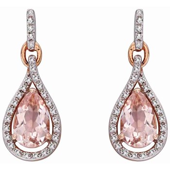 Boucle d'oreille morganite en Or 375/1000